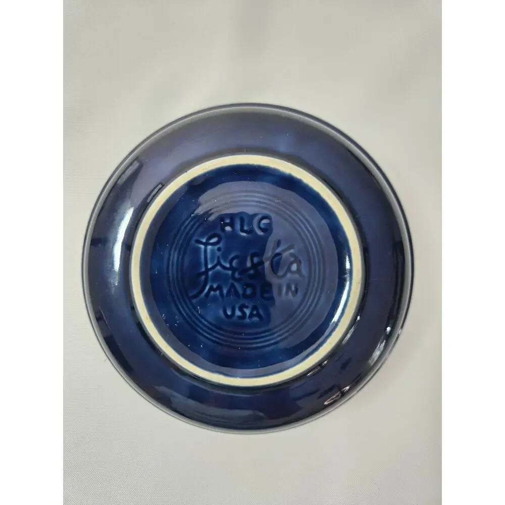 Fiestaware HLC Vintage Cobalt Blue and Peacock Cereal/Salad Bowls